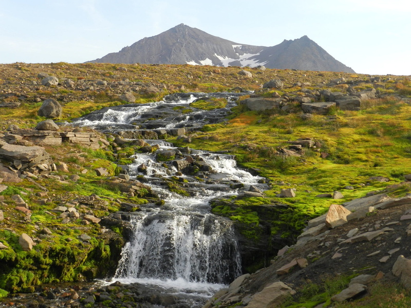 beauty in nature, journey, waterfall, mountain, non-urban scene, flowing water, motion, outdoors, autumn, scenics - nature, stones, kamchatka, mountain stream