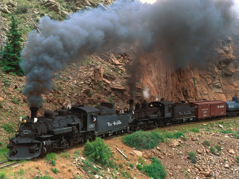 coal, travel, pollution, railroad Track, locomotive, smoke - Physical Structure, Mountain, industry, day, fire - Natural Phenomenon, motion, railroad Car