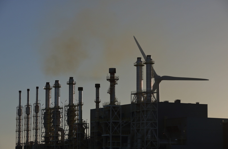sky, arrecife, generation, windmill, incomplete, pipes, pollution, tall - high, nature, outdoors, architecture, industry, built structure, factory, smokestacks