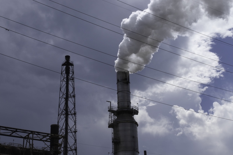 pollute, industrial, air pollution, smokestack, furnace, manufacturing, low angle view, toxic, technology, sky, cloud - sky, nature, 5K, cable, plant