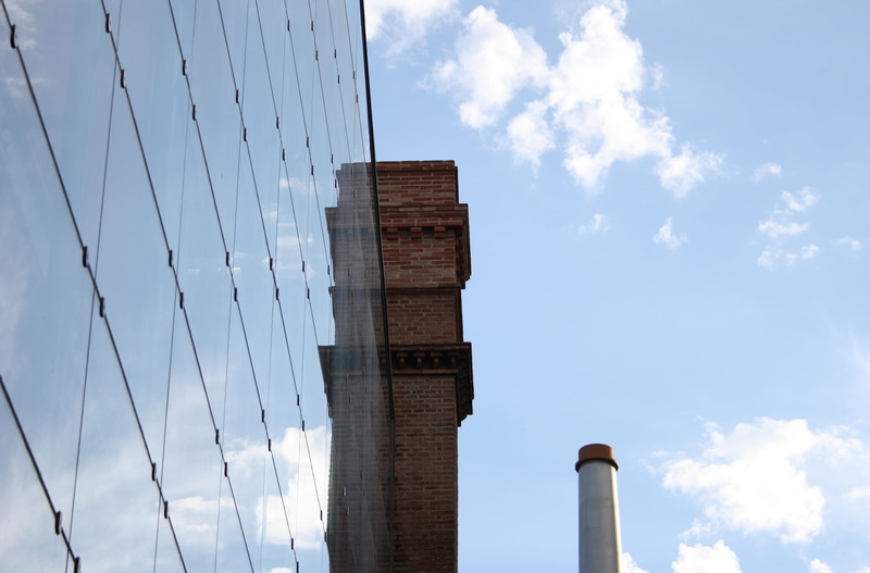 cloud - sky, smokestack, day, glass building, connection, architecture, bluesky, briks, chimney, travel, tall - high, outdoors, cloud, building, office building exterior