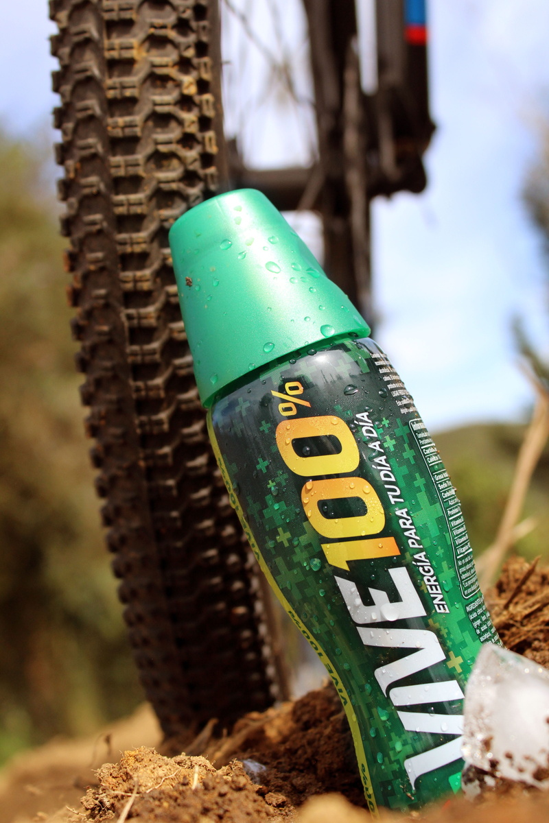 5K, cyclist, plant, forest, selective focus, wheels, rims, outdoors, nature, green color, road sign, metal, bike, text, focus on foreground, vive100, close-up