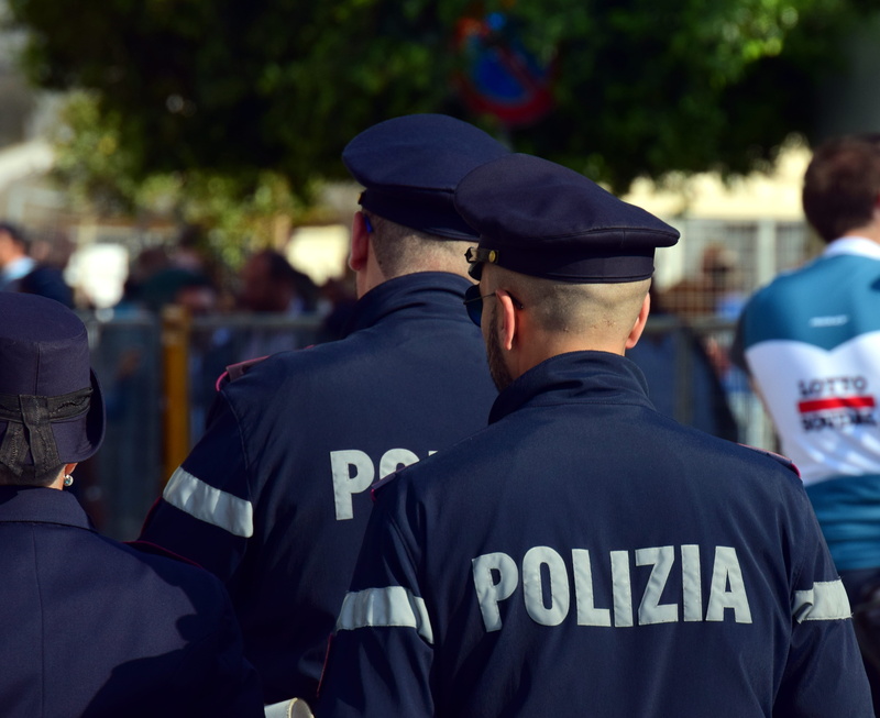 cap, cycling races, order, people, blue, guard, 4K, check, polizia, clothing, authority, responsibility, outdoors, safety, rear view, giro d italia, protect