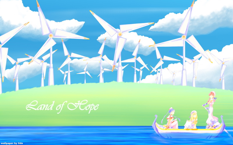 sky, outdoors, nature, communication, green color, fuel and power generation, digital composite, renewable energy, 2K, environment, technology, turbine