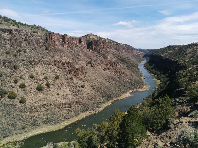 eroded, tree, gorge, water, rock formation, sky, scenics - nature, mountain, environment, tranquility, no people, rio grande, desert, escape, beauty in nature