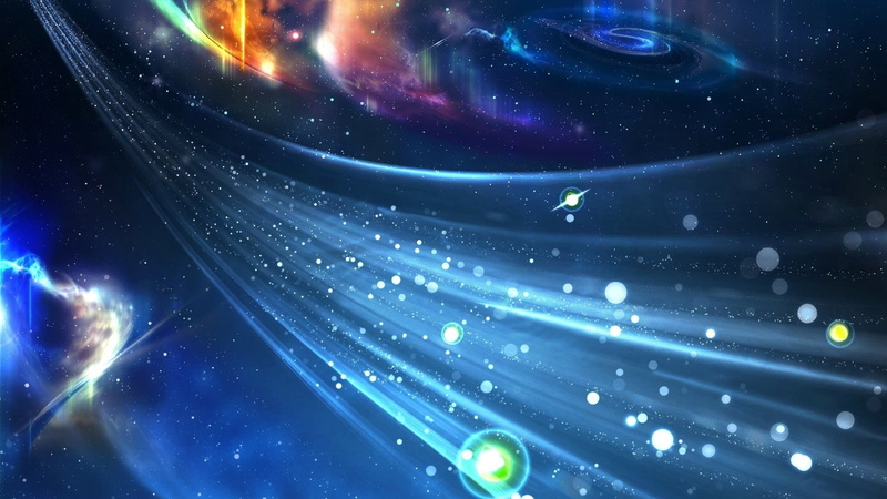 futuristic, sphere, 1080P, solar system, galaxy, nature, multi colored, star - space, science, sky, night, technology, render, blue, stars, universe, abstract