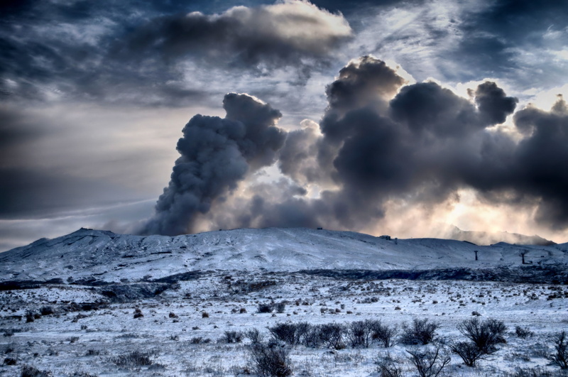 cloud - sky, power in nature, no people, hdr, japan, asahi, aso, eruption, snow, beauty in nature, snowcapped mountain, tranquility, 4K, natural, mountain