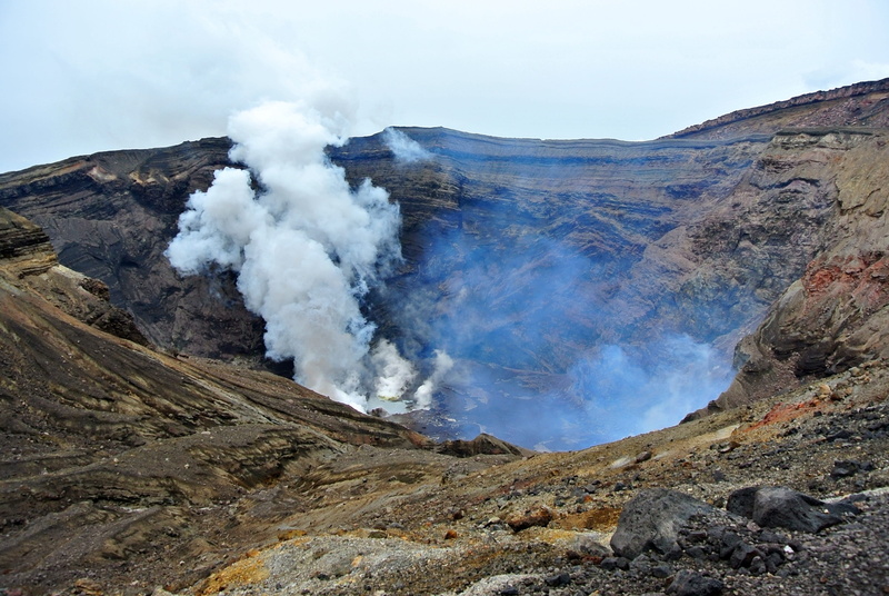 rock, non-urban scene, erupting, land, steam, physical geography, Volcano, environment, Smoke, volcanic landscape, landscape, nature, Aso, Hot, heat - temperature