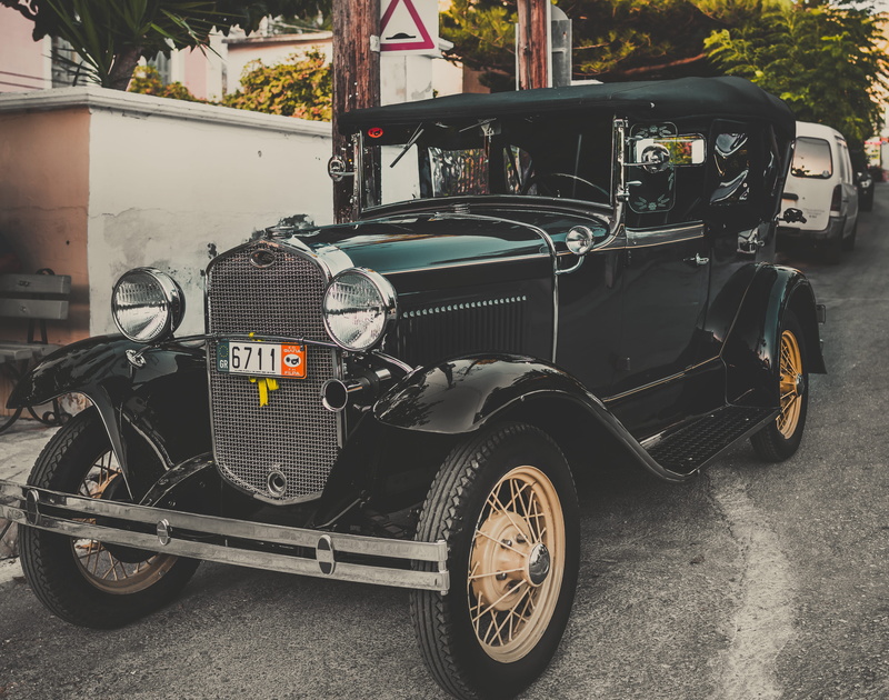 headlight, motor vehicle, no people, transportation, greece, parking, classic, vintage, road, wheel, love, sky, retro styled, outdoors, awesome, asos, nature