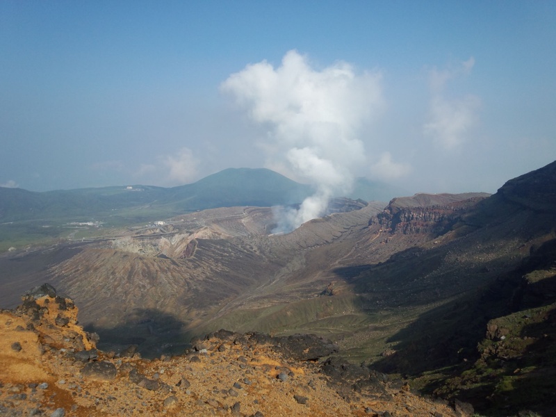 1080P, nature, non-urban scene, plume, kyushu, geology, mountain, japan, formation, blue sky, mountain range, erupting, lava, beauty in nature, physical geography