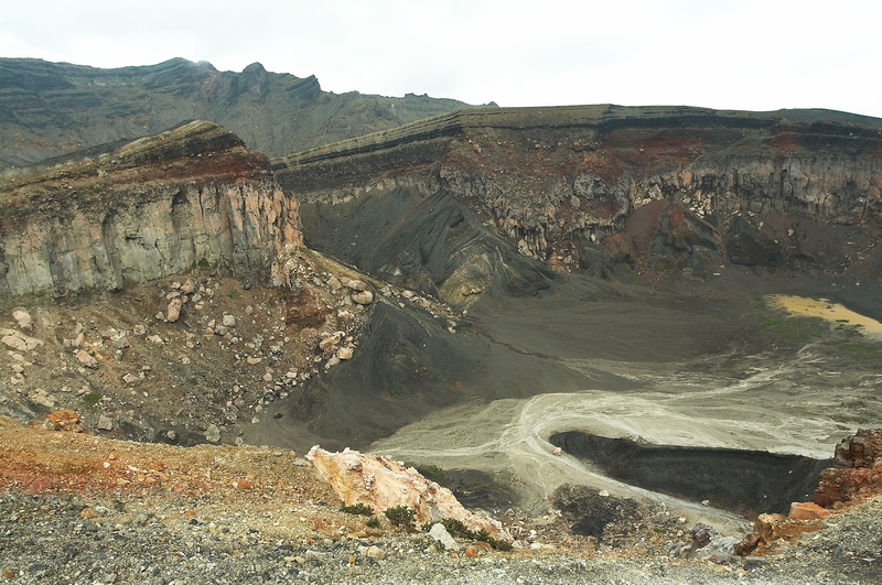 tranquility, mountain, scenics - nature, sky, volcanic crater, climate, Aso, remote, nature, geology, tranquil scene, non-urban scene, environment, day