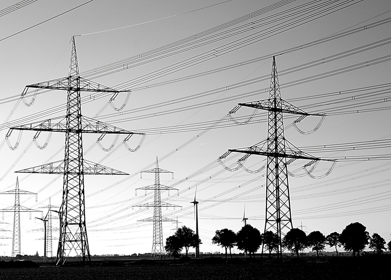 environment, no people, clear sky, technology, silhouette, high voltage, upper lines, pylon, electricity, day, sky, line, nature, energy, current conducting