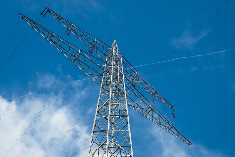blue, connection, clouds, global communications, electricity pylon, power lines, perspective, power line, strommast, electricity market, reinforce, cable
