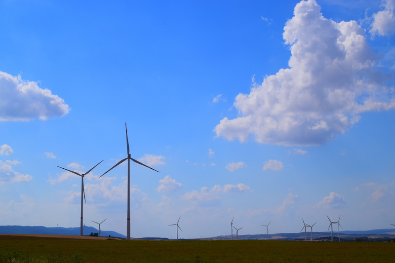 pinwheel, wind power, 5K, windräder, eco, fuel and power generation, wind turbine, rotor, power generation, environmentally friendly, clouds, sustainable resources