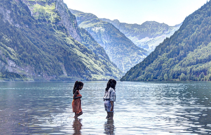 trip, mountain, people, 2K, vacation, water, beauty in nature, mountain range, looking, child, rear view, vacations, day, outdoors, leisure activity, holiday