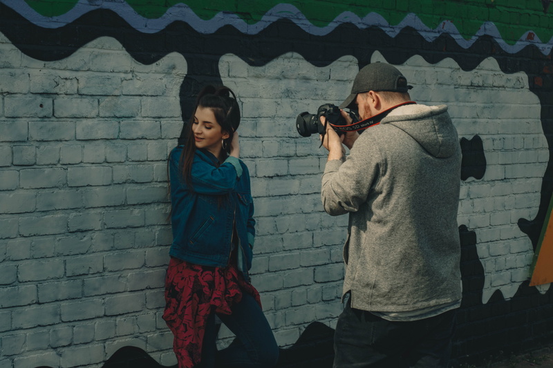 photographer, canon, photo, human, brick, film maker, person, three quarter length, wall, real people, architecture, love, casual clothing, day, liverpool