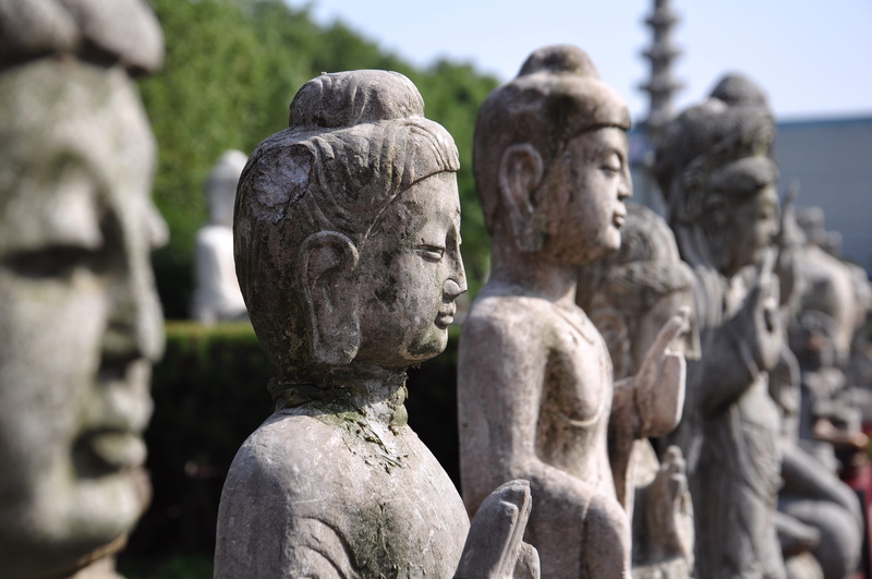 stone Material, art, art and craft, buddha statues, outdoors, photography, idol, history, male likeness, sculpture, belief, representation, the past, place of worship
