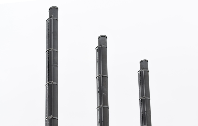 smoke - physical structure, outdoors, building exterior, industry, architecture, pipes, factory, smoke stack, chimney, no people, business, 5K, black color
