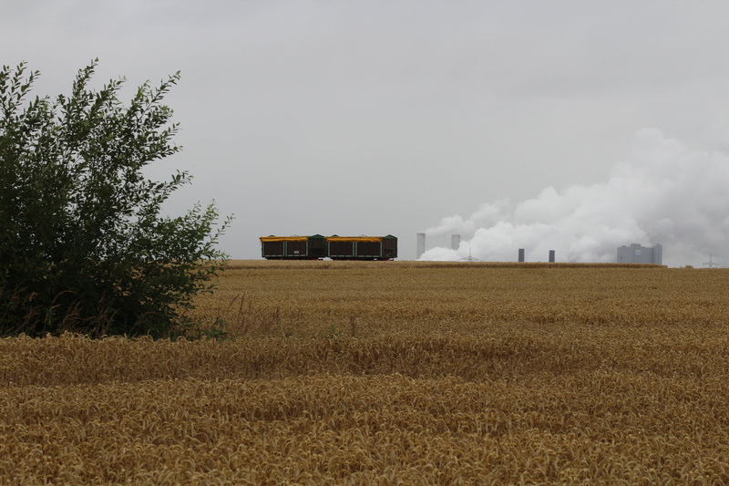 arable, dare, environmental issues, no people, land, harvest, rural, rural scene, nature, trailers, wagon, day, air pollution, hay wagon, factory, farm