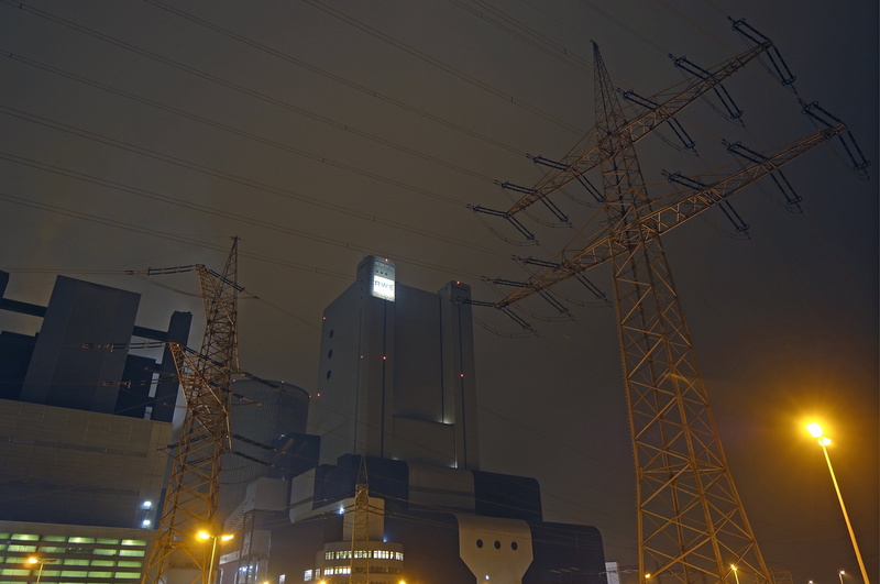 light, cloudy, night, no people, crane - construction machinery, 4K, tower, nature, electricity, city, outdoors, pylon, modern, development, building exterior