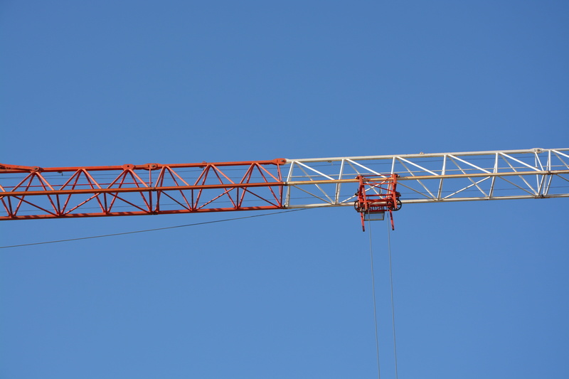 nature, day, alloy, low angle view, copy space, site, steel, sunny, blue, work, crane - construction machinery, white, connection, industry, no people
