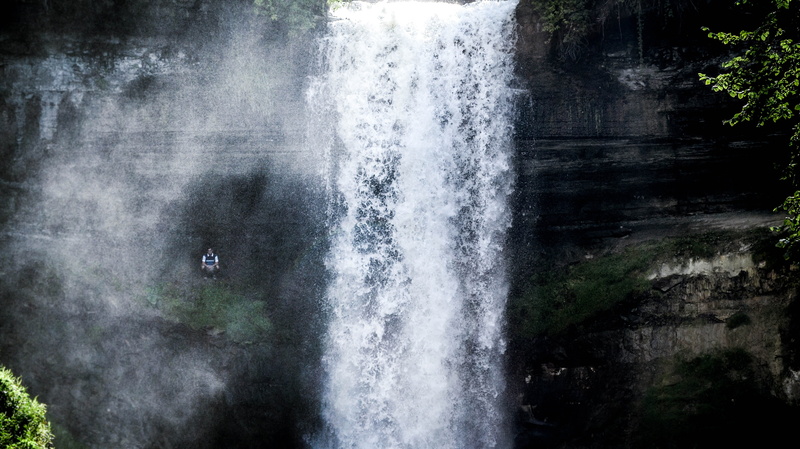 black, motion, beauty in nature, outdoors, power, adventure, mist, rock, nature, minnehaha falls, scenics - nature, minneapolis, long exposure, water vapour