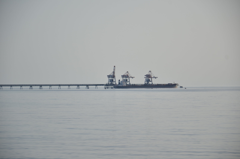 offshore platform, pier, ship, sea, machinery, transportation, cargo Container, architecture, industry, crane - construction machinery, oil industry, no people