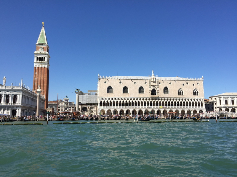 Venice, spire, bell tower - tower, travel, nature, city, history, clear sky, campanile, italy, Water, tower, lagoon, 2K, DogeS Palace, building, historically