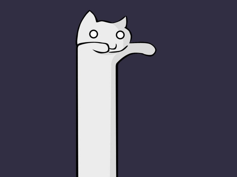 emotion, black background, animal, studio shot, art and craft, animal representation, humor, mammal, anthropomorphic, longcat blue white cat minimalism