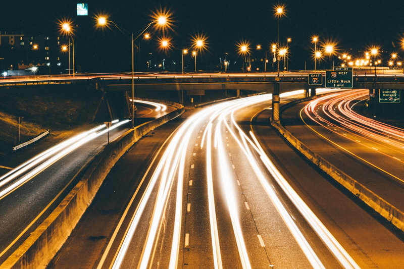 connection, infrastructures, skyways, multiple lane highway, city life, highways, lights, street, blurred motion, long exposure, 1080P, lamps, bridge