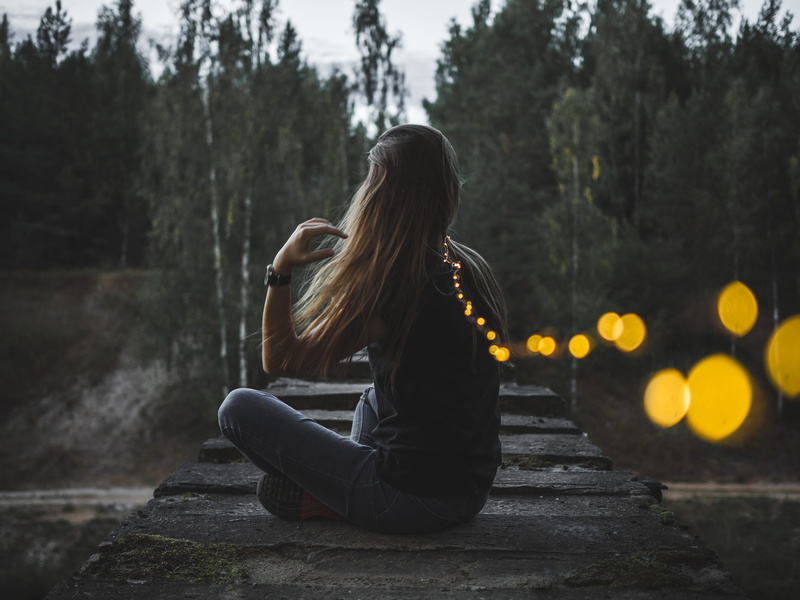 woman, nature, water, edge, hopelessness, bridge, young, blonde, girl, girls, grief, loneliness, lady, dark, despair, sadness, sitting, emotional Stress
