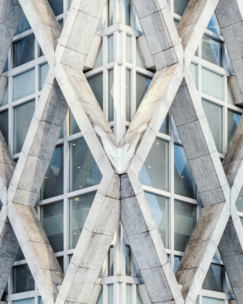 office building, urban, symbol, minimal, tower, abstract, ceiling, skylight, rise, high, star symbol, pattern, design, geometric shape, clean, building exterior