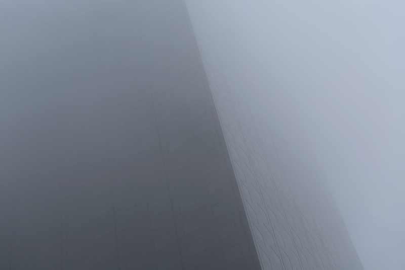 day, no people, fog, architecture, building, france, 5K, backgrounds, low angle view, built structure, la défense, pattern, city, gray, full frame, abstract