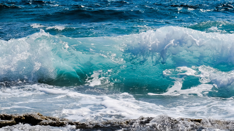 blue, wave, splashing, scenics - nature, power in nature, ocean, seafoam, waves, day, aquatic sport, power, no people, seashore, motion, water, purity