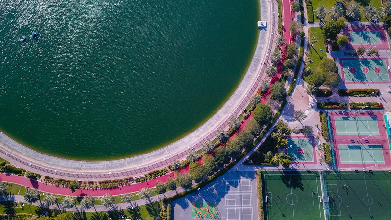 building exterior, green color, view, travel destinations, water, village, dji, daylight, day, building, park, arts culture and entertainment, outdoors