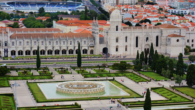 nature, the past, architecture, lisbon, outdoors, plant, travel destinations, ancient, built structure, high angle view, history, travel, building, building exterior
