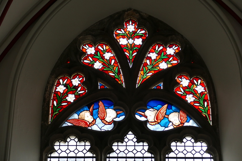 architecture and art, belief, guernsey, floral pattern, 5K, no people, place of worship, angel, church, building, ornate, low angle view, england, image