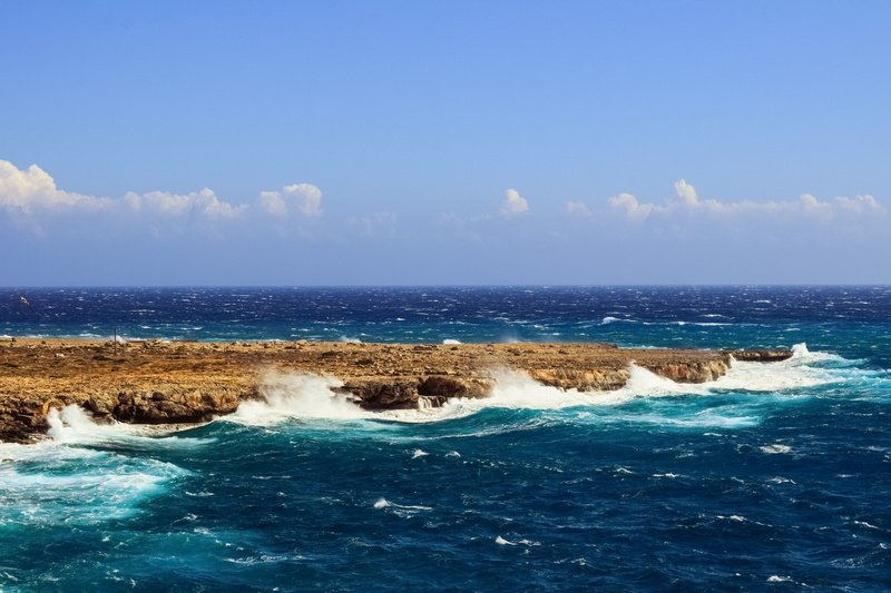 cloud - sky, travel Locations, water, cape, color Image, turquoise colored, coastline, rocky coast, blue, seawaves, power in nature, tranquility, cyprus