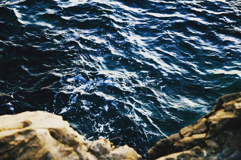 rock formation, seawaves, rough, no People, scenics - nature, 2K, rock - object, rock, solid, water wave, land, rippled, motion, sea, beauty in nature