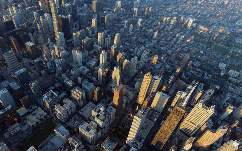 built structure, architecture, tower, 4K, skyview, crowd, travel destinations, crowded, city, high angle view, chicago, building, landscape, office building exterior