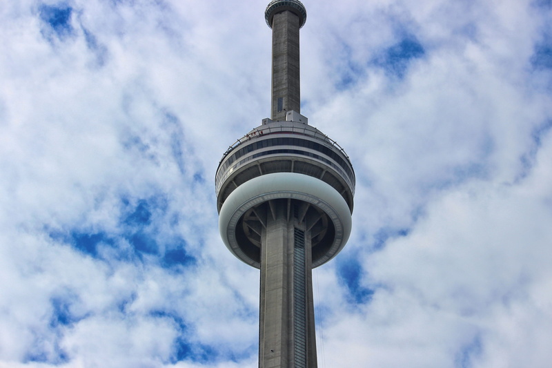 spire, skyscraper, cn, toronto, travel destinations, nature, building, tower, clouds, city, built structure, blue, hdr, 4K, skyview, day, no people, hd