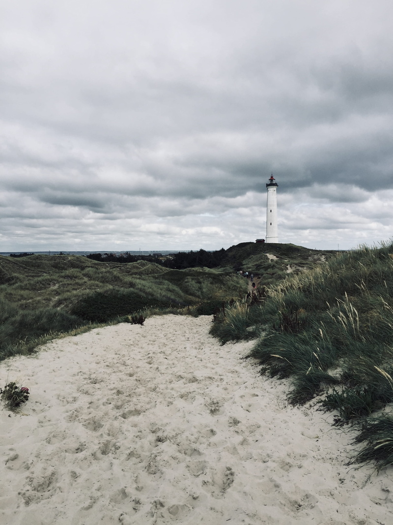hvide sande, sky, dunes, non-urban scene, scandinavia, grass, tower, built structure, plant, outdoors, horizon, 2K, scenics - nature, nature, denmark