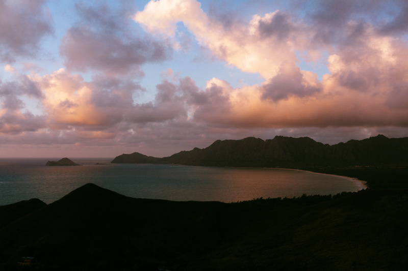 bay, pillbox hike, tranquility, nature, tranquil scene, 5K, lake, idyllic, non-urban scene, ocean, hawaii, cloud - sky, united states, silhouette, scenics - nature