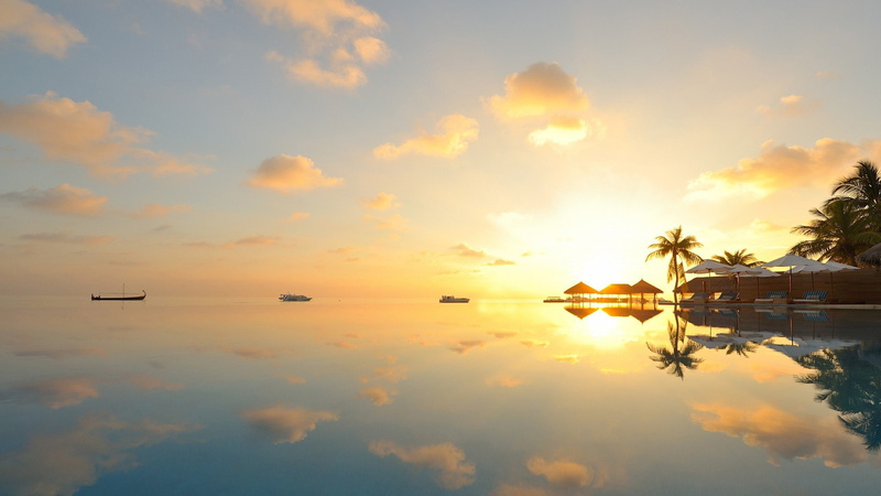 2K, clouds, hawaii, landscapes, kailua, reflections