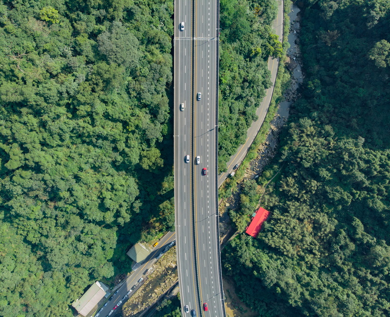 dji, tree, taiwan, high angle view, green color, growth, holiday, scenery, mavicair, intersection, aerial, foliage, landscape, mode of transportation, land