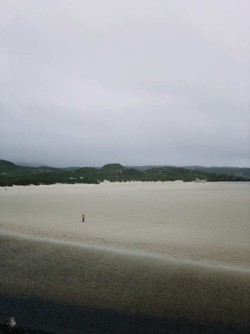 aerial, explore, 4K, minimal, person, day, tranquility, non-urban scene, land, landscape, sea, horizon line, far away, idyllic, sky, coast, no people