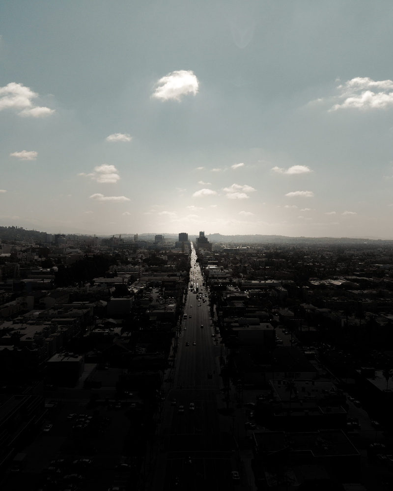 sunset, cloud - sky, environment, los angeles, photography, la, travel destinations, travel, high angle view, hollywood, building, 2K, aerial photography