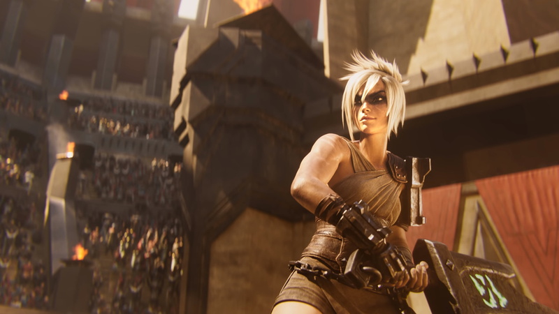 PC gaming, Riven (League of Legends), render, Cinema 4D, League of Legends, warrior, 4K