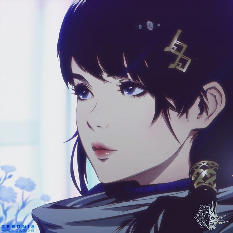 720P, blue, girl, zeronis, fantasy, eyes, beauty