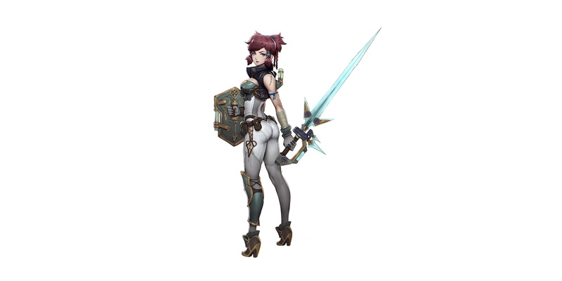Sword, Girl, Deathverse, Swordsman, Background, Art, Minimalism, Style, 2K, Fantasy, Zeronis, Character